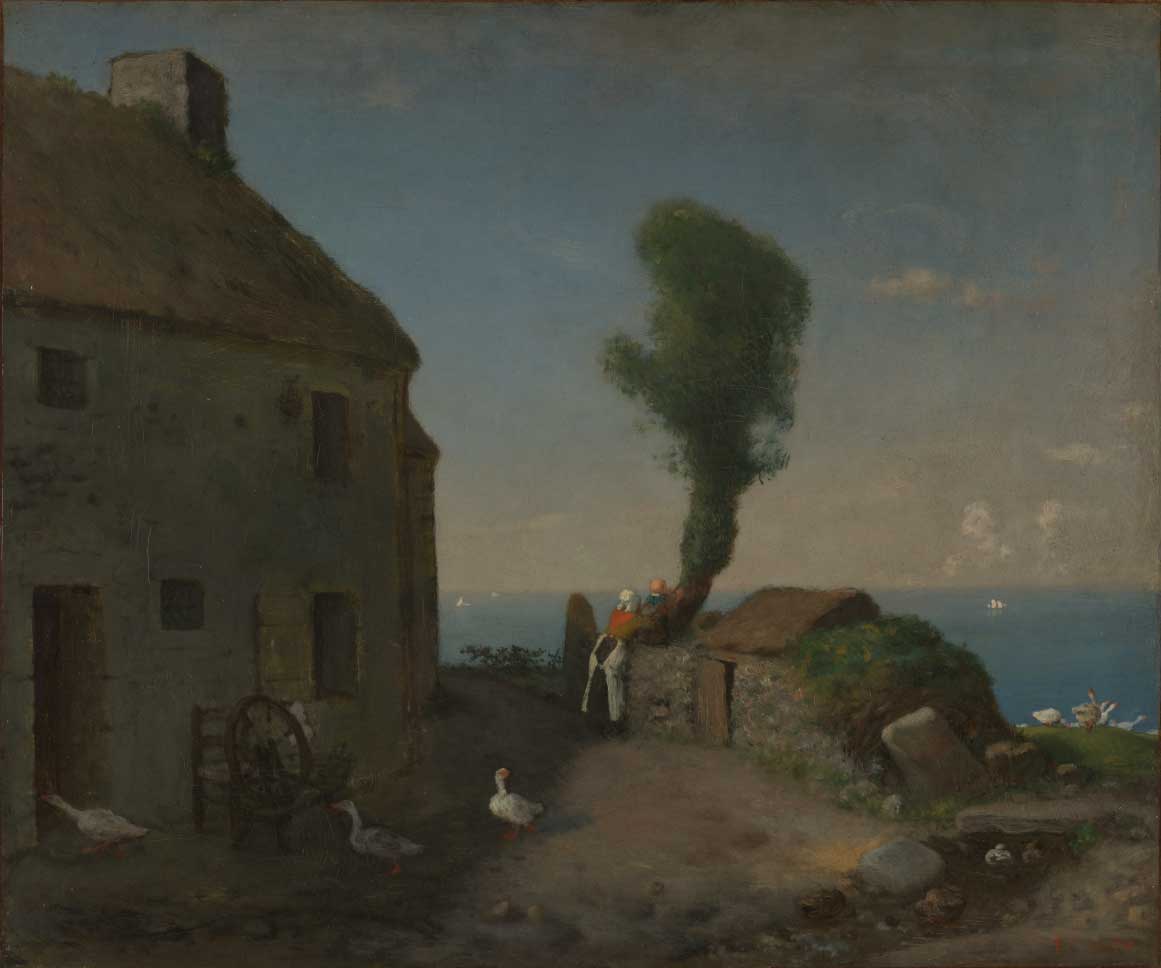 ジャン＝フランソワ・ミレー《白い帽子をかぶった女の頭部》